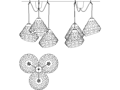 Bloques DWG de Candelabros Modernos