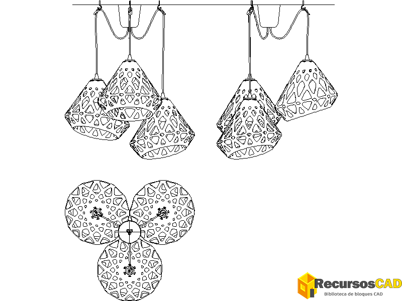 Bloques DWG de Candelabros Modernos