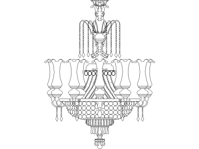 Araña de cristal con luces altas