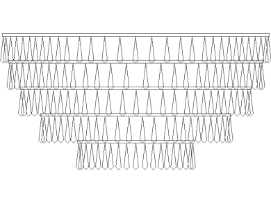 Bloques DWG de Candelabros de Cristal Araña