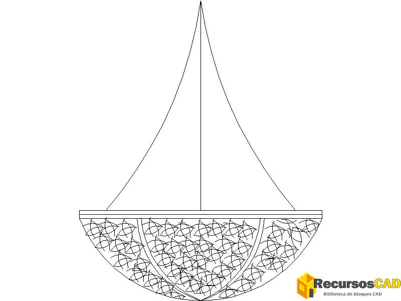Araña de cuenco de vidrieras