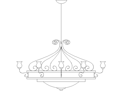 Araña de latón de 8 luces
