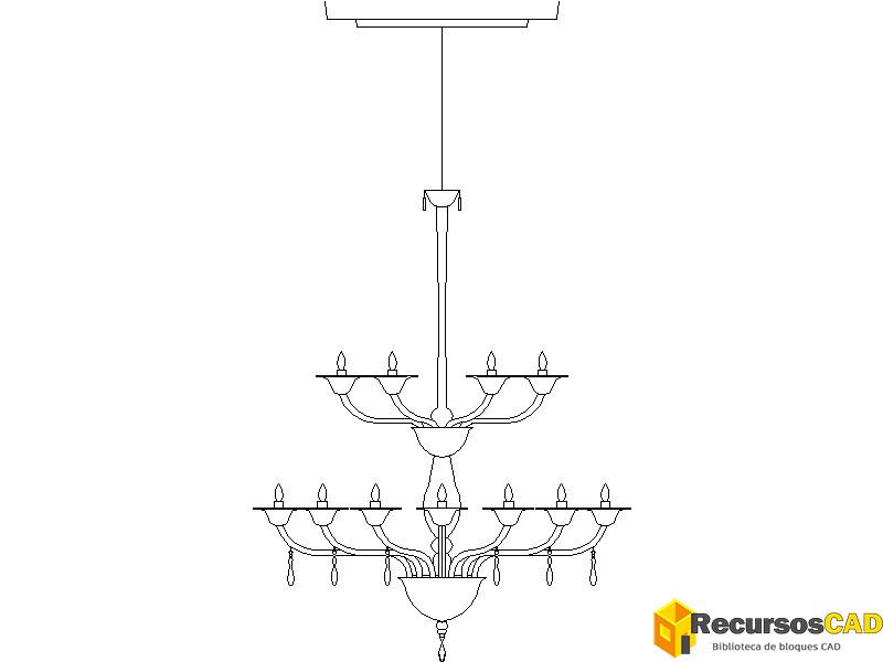 Araña de velas altas