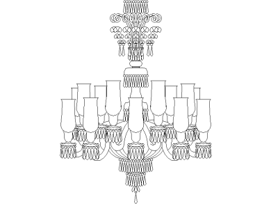 Araña de velas elegante