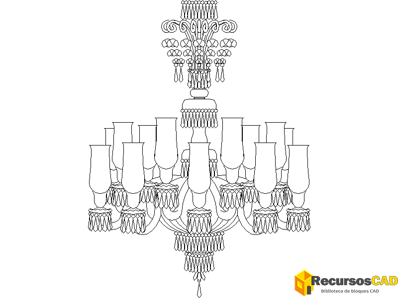 Araña de velas elegante