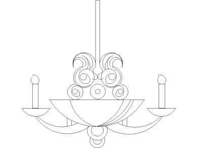 Araña de velas en vidrio soplado