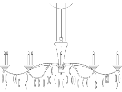 Araña delgada con 10 velas