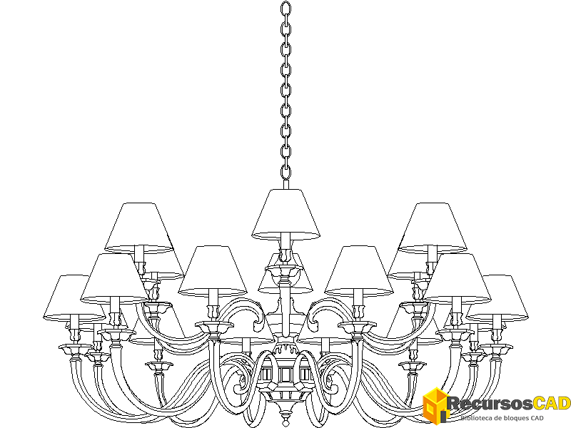 Araña majestuosa de latón