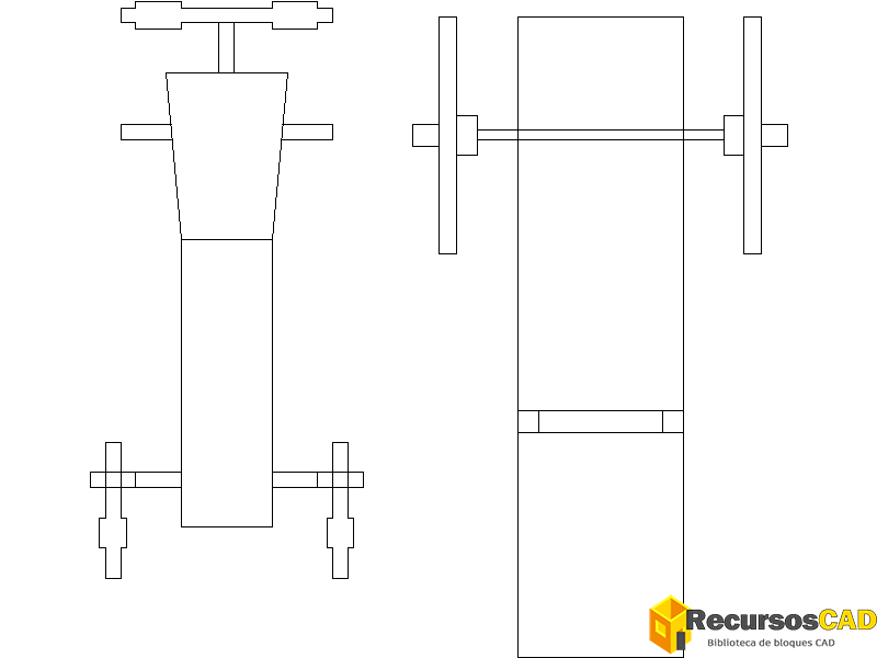 Bancos inclinados con barra