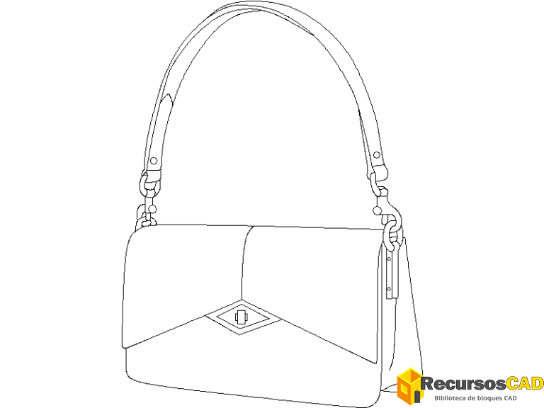Bloques DWG de Bolsos de Mujer para AutoCAD 2D Gratis: Diseños ...