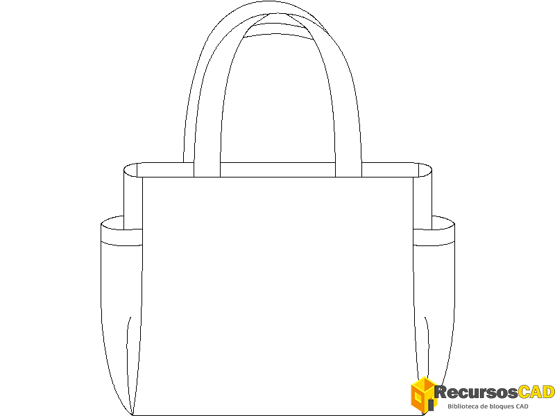 Bolso shopper con bolsillos laterales