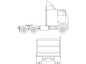 Bloques DWG de Camión sin Remolque