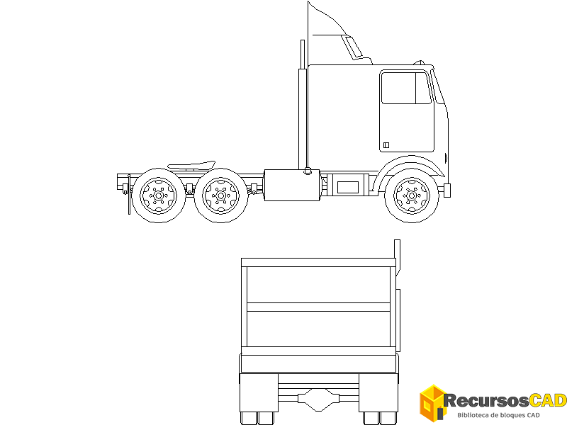 Bloques DWG de Camión sin Remolque