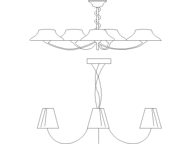 Candelabros con pantallas con iluminación superior