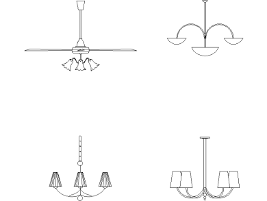 Candelabros simples hacia arriba