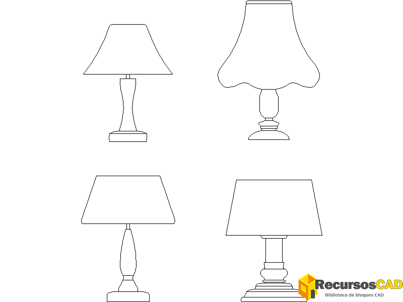 Colección de lámparas de mesa de noche clásicas