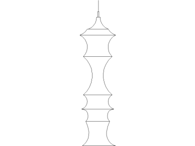 Colgante torre con pantalla de papel para AutoCAD gratis