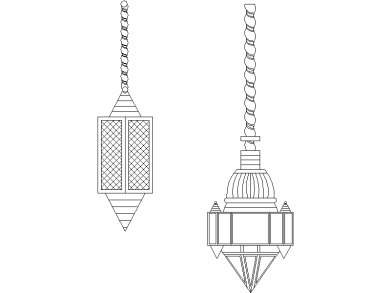 Bloques DWG de Luces Colgantes de Lujo