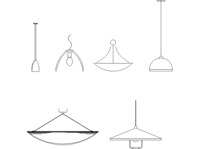 Colgantes de sombra con diferentes formas