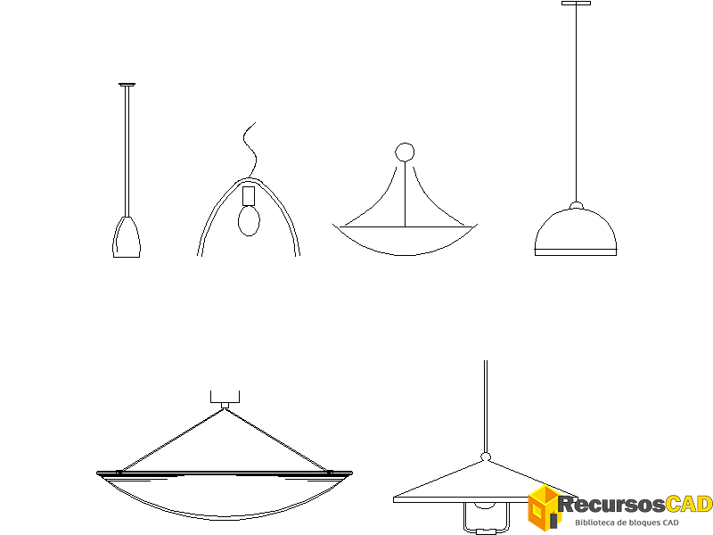 Colgantes de sombra con diferentes formas