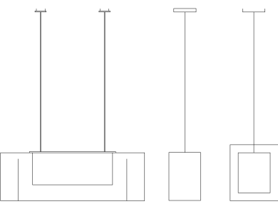 Colgantes lineales modernos DWG Gratis