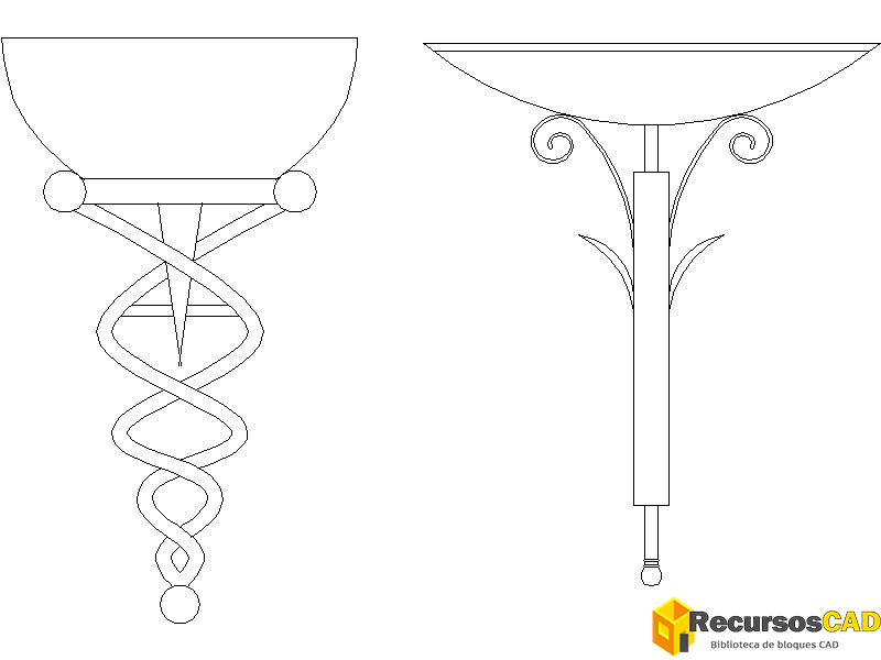 Dos Wallchere con tapa de tazón