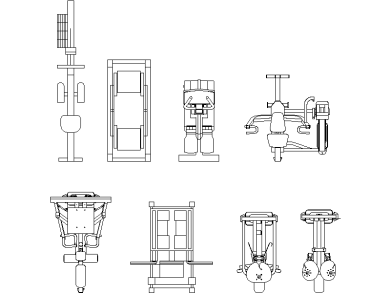 Elevación frontal de máquinas de gimnasio