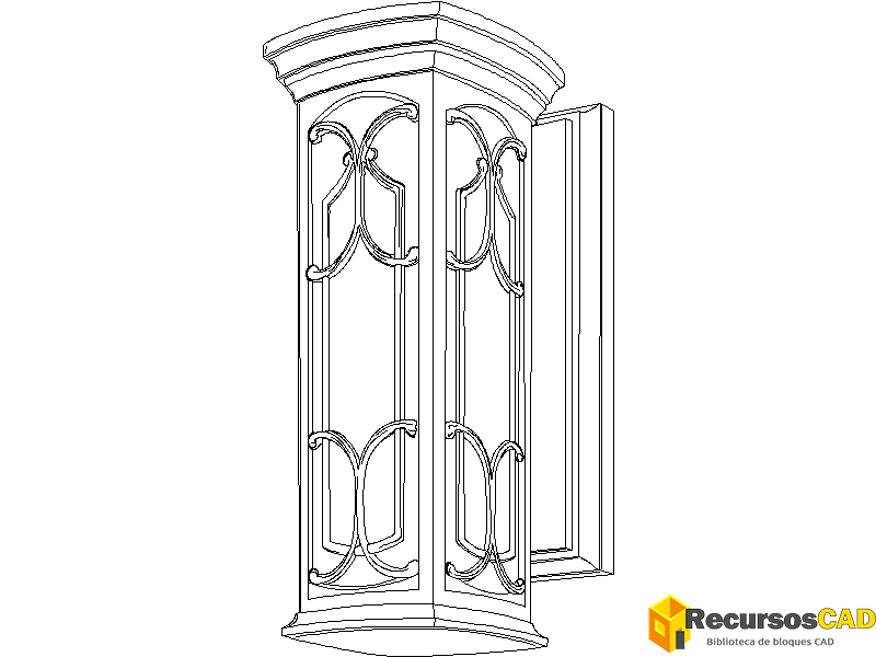 Farol de pared de madera