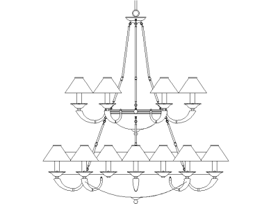 Bloques DWG Gran araña en dos niveles
