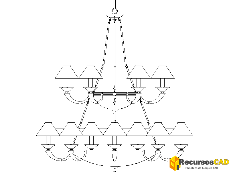 Bloques DWG Gran araña en dos niveles