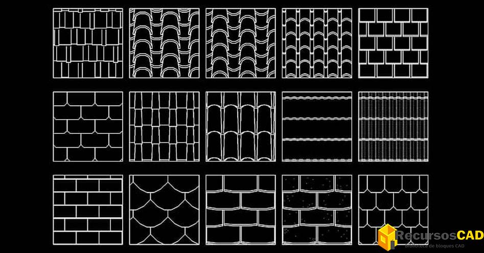 Descarga Hatch de Tejas para AutoCAD