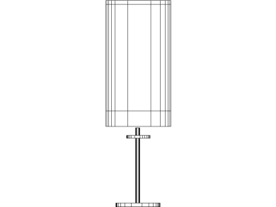 Lámpara cilíndrica de latón