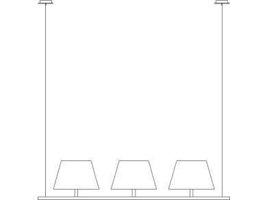 Lámpara colgante con 3 luces de pantalla