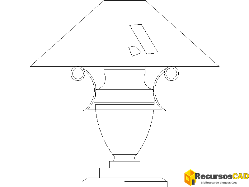 Lámpara con forma de trofeo