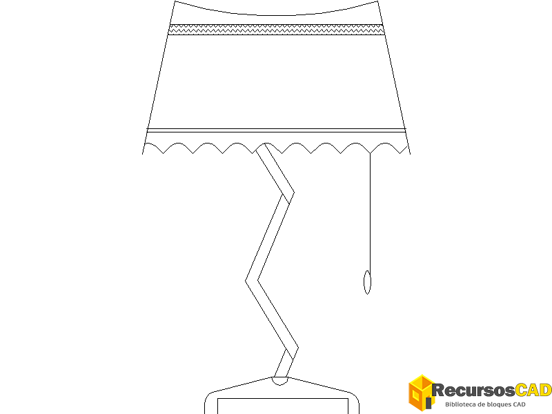 Lámpara con interruptor de cadena para AutoCAD
