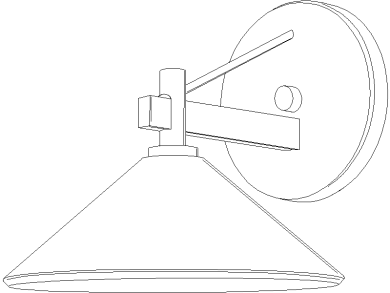 Lámpara cono de pared