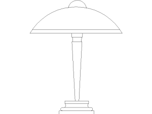 Lámpara de lectura antigua para AutoCAD