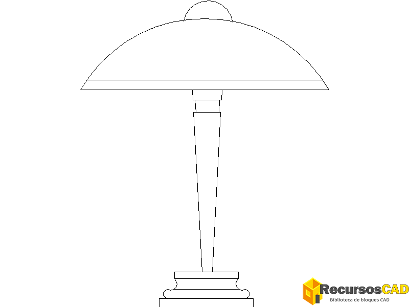 Lámpara de lectura antigua para AutoCAD