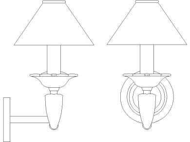 Lámpara de pared imperio con iluminación superior