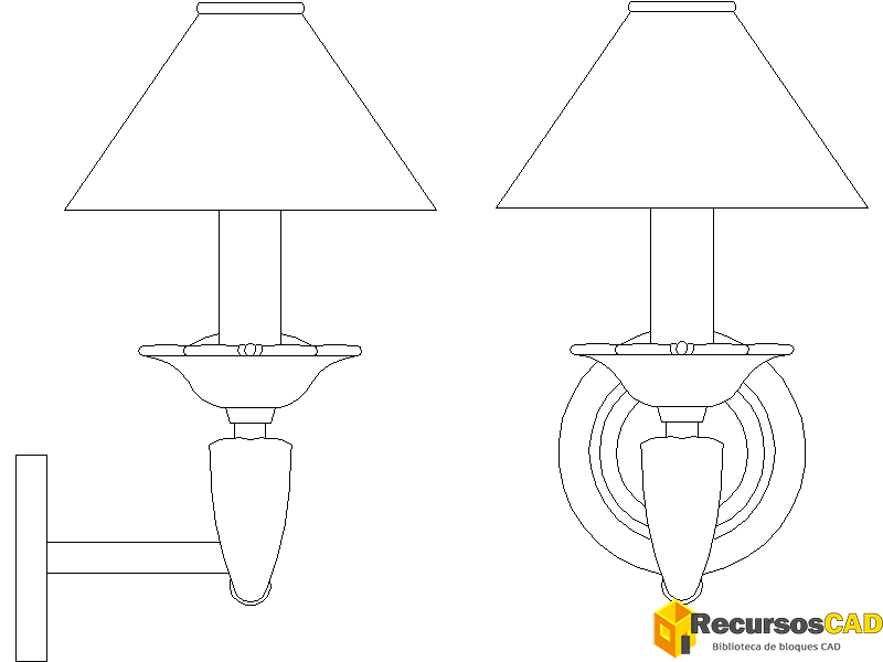 Lámpara de pared imperio con iluminación superior