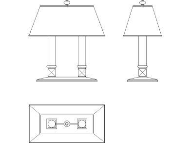 Lámpara doble artesano