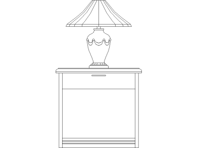 Lámpara en una mesa de consola