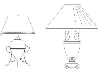 Lámparas con cuerpo en forma de jarrón