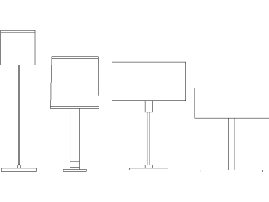 Lámparas con pantallas cilíndricas para AutoCAD