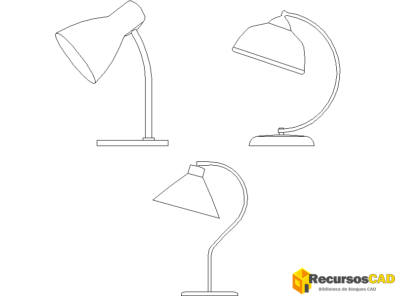 Lámparas de estudio orientables y curvas