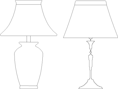 Lámparas de mesa de latón y cerámica