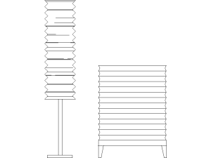 Bloques DWG de Lámparas de Torre Acordeón