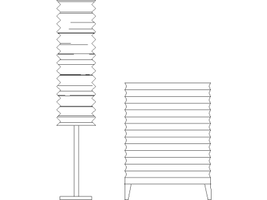 Bloques DWG de Lámparas de Torre Acordeón