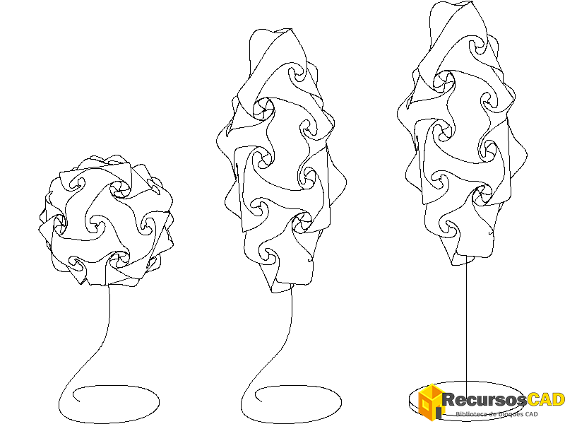 Lámparas modernas con motivos florales