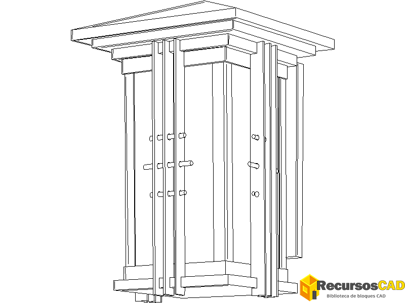 Linterna de madera japonesa